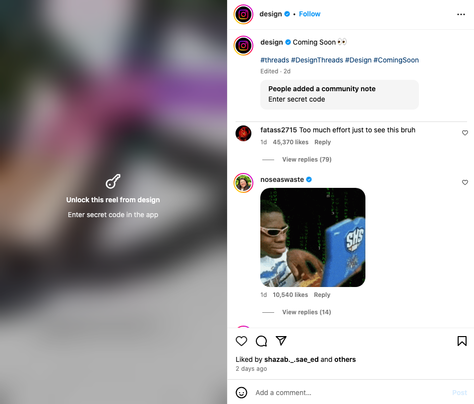 Postagem de design do Insta.